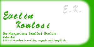 evelin komlosi business card